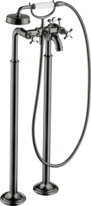 Axor Montreux 2-handle Manual Bath Mixer Floor-standing With Cross Handles Polished Black Chrome
