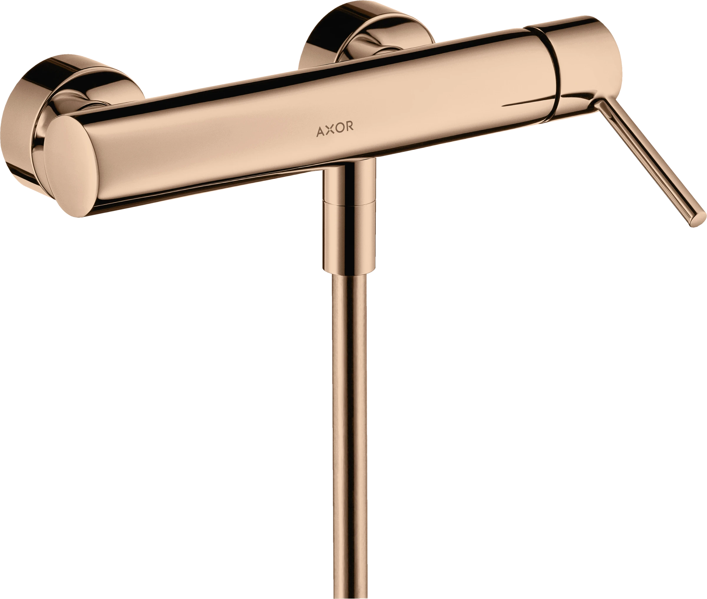 Axor Starck Single Lever Manual Shower Mixer For Exposed Installation With Pin Handle Polished Red Gold