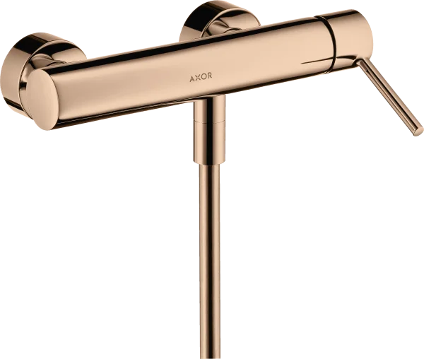 Axor Starck Single Lever Manual Shower Mixer For Exposed Installation With Pin Handle Polished Red Gold