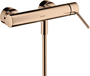 Axor Starck Single Lever Manual Shower Mixer For Exposed Installation With Pin Handle Polished Red Gold