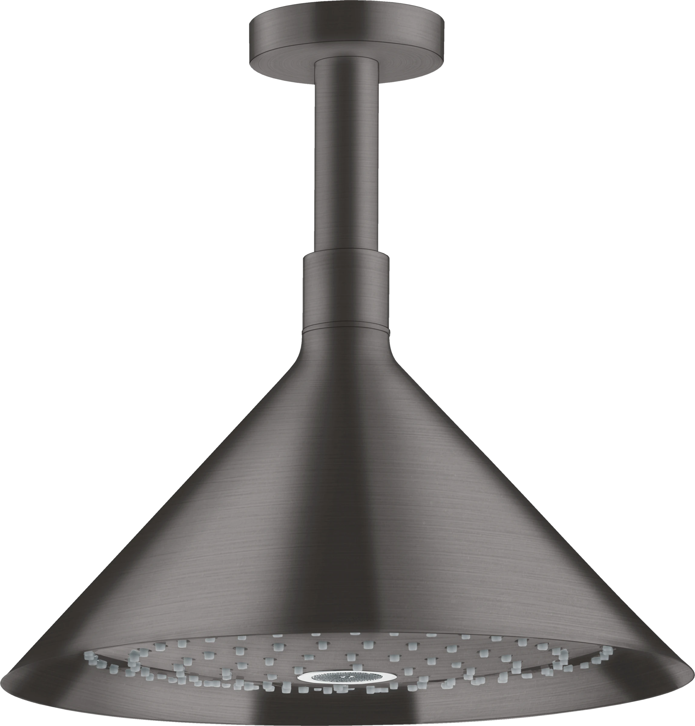 Axor Showers/front Overhead Shower 240 2jet With Ceiling Connector Brushed Black Chrome