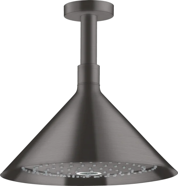 Axor Showers/front Overhead Shower 240 2jet With Ceiling Connector Brushed Black Chrome