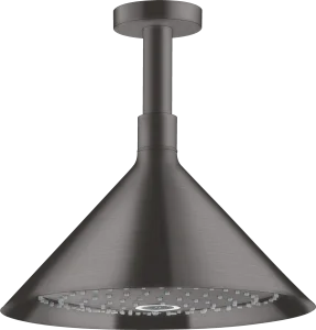 Axor Showers/front Overhead Shower 240 2jet With Ceiling Connector Brushed Black Chrome