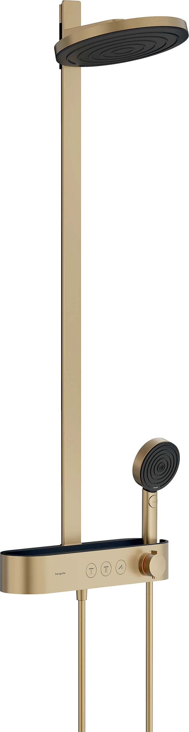Hansgrohe Pulsify S Showerpipes With Thermostatic Mixer 1182 X 365 X 185mm Bronze - Brushed