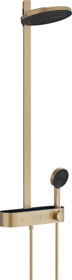 Hansgrohe Pulsify S Showerpipes With Thermostatic Mixer 1182 X 365 X 185mm Bronze - Brushed product image - Image 1