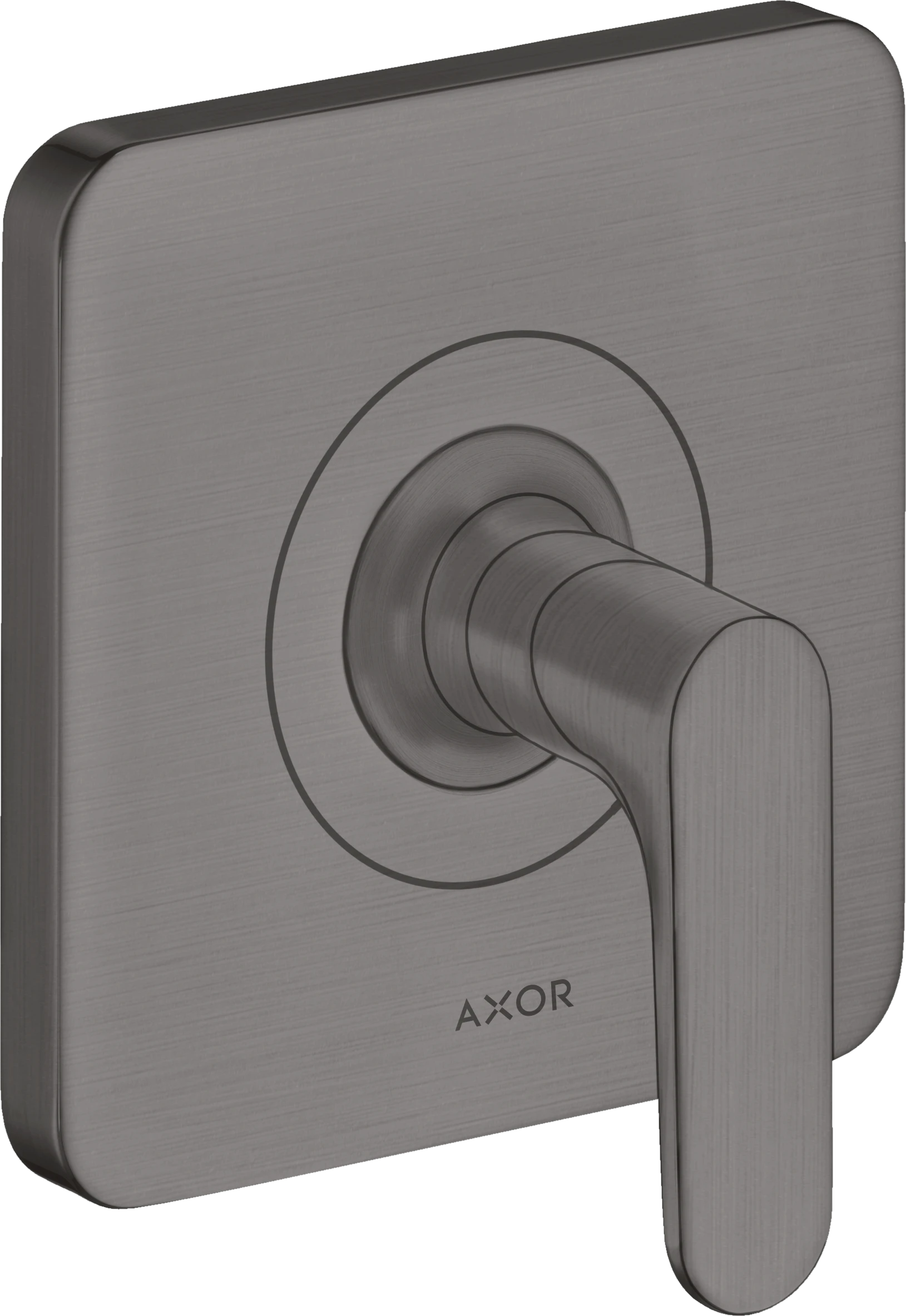 Axor Citterio M Shut-off Valve Finish Set With Lever Handle Brushed Black Chrome