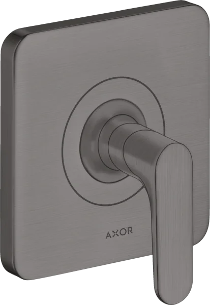 Axor Citterio M Shut-off Valve Finish Set With Lever Handle Brushed Black Chrome