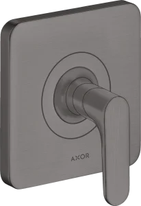Axor Citterio M Shut-off Valve Finish Set With Lever Handle Brushed Black Chrome