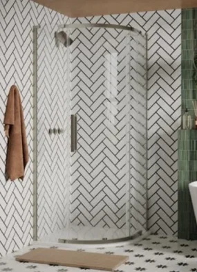 Crosswater Asura 8mm Quadrant Door 900 X 900 Brushed Stainless