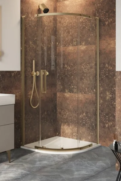 Crosswater Asura 8mm Quadrant Door 900 X 900 Brushed Brass