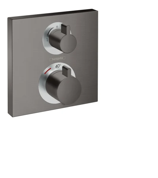 Hansgrohe Ecostat Square Thermostatic Mixer For Concealed Installation For 2 Outlets Brushed Black Chrome