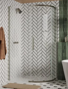 Crosswater Asura 8mm Quadrant Door 1200 X 800 Brushed Stainless