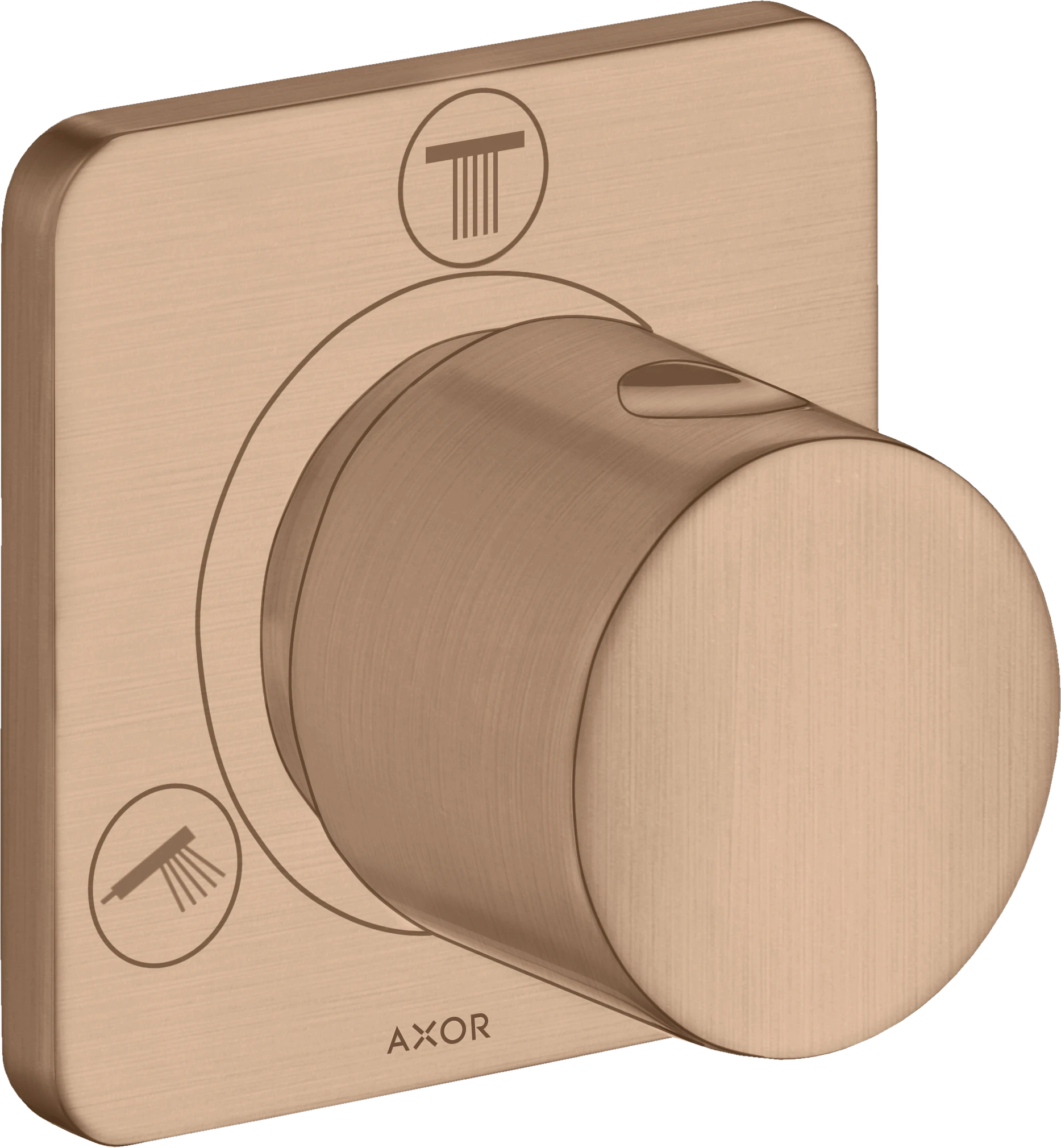 Axor Citterio M Shut-off / Diverter Valve Trio / Quattro Finish Set Brushed Red Gold