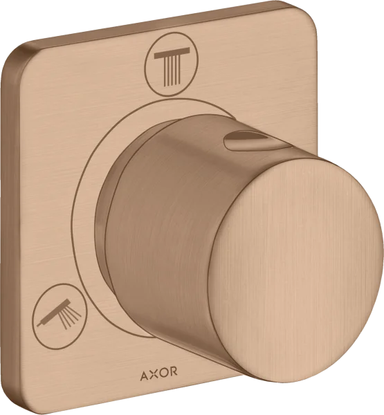 Axor Citterio M Shut-off / Diverter Valve Trio / Quattro Finish Set Brushed Red Gold