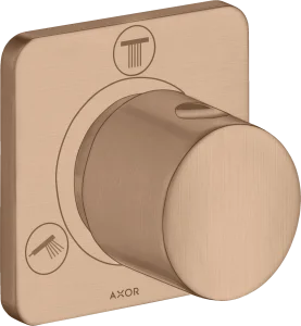 Axor Citterio M Shut-off / Diverter Valve Trio / Quattro Finish Set Brushed Red Gold