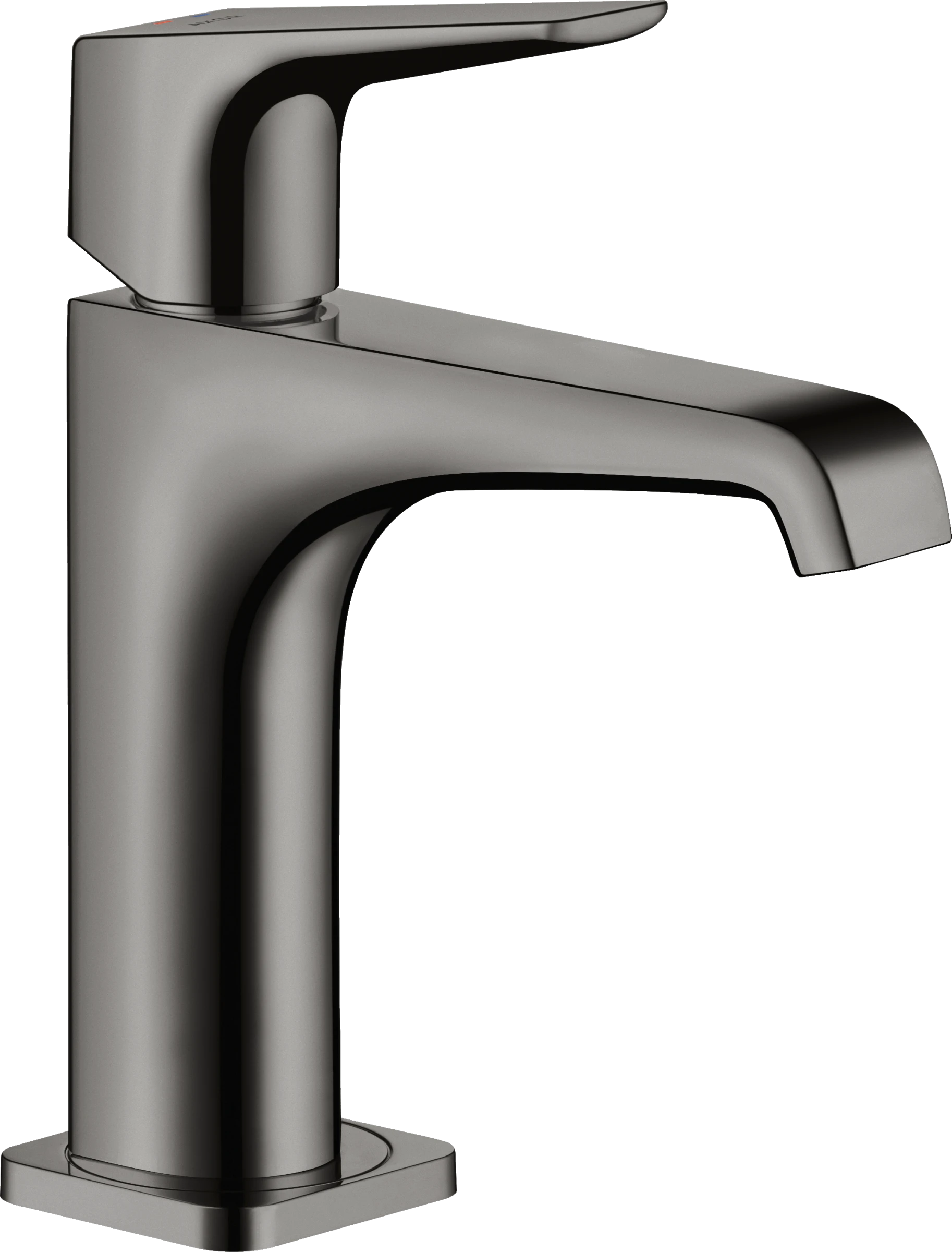 Axor Citterio E Single Lever Basin Mixer 130 With Lever Handle Without Waste Polished Black Chrome