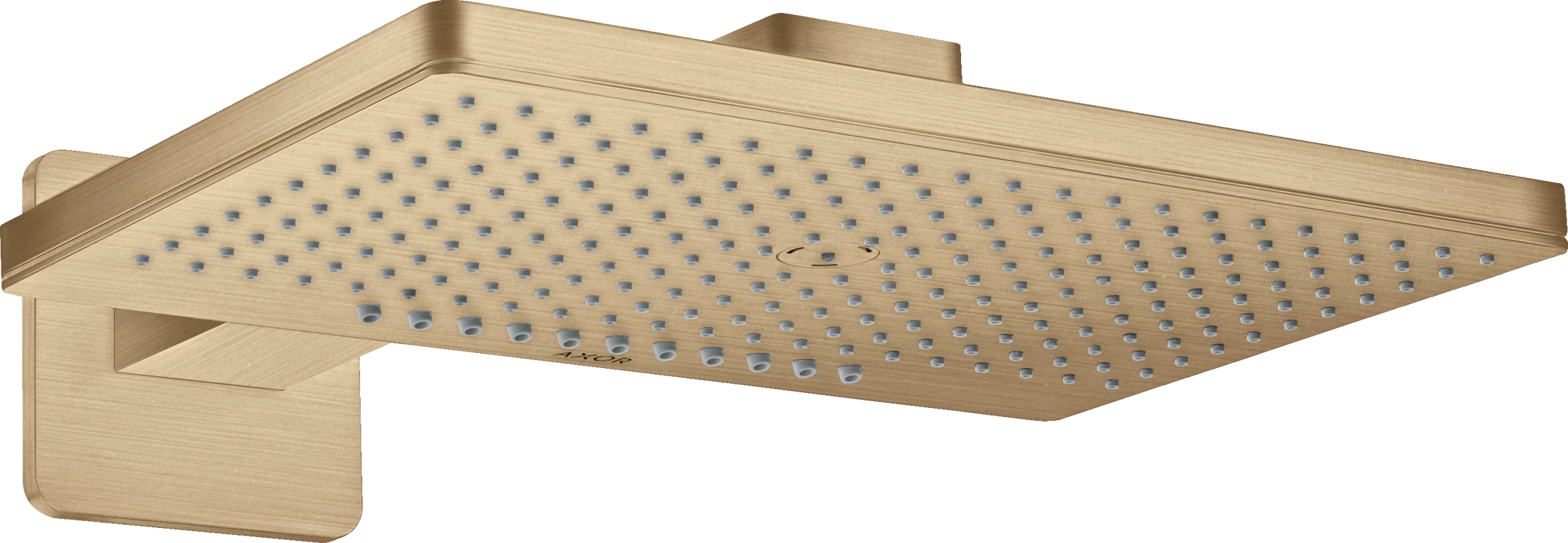 Axor Showersolutions Overhead Shower 460/300 2jet With Shower Arm And Softsquare Escutcheon Brushed Bronze