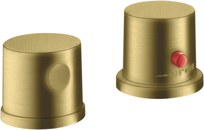 Axor Uno 2-hole Rim-mounted Thermostatic Bath Mixer Brushed Brass