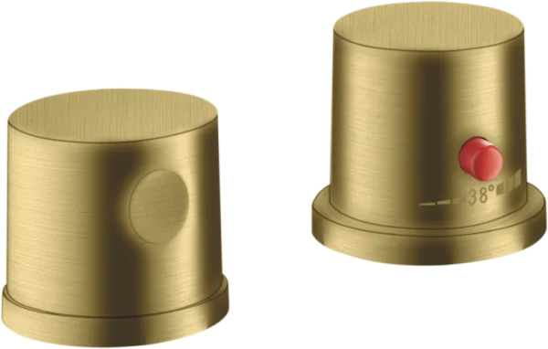 Axor Uno 2-hole Rim-mounted Thermostatic Bath Mixer Brushed Brass