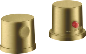 Axor Uno 2-hole Rim-mounted Thermostatic Bath Mixer Brushed Brass