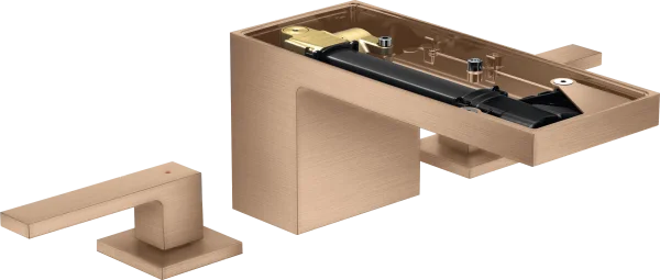 Axor Myedition 3-hole Basin Mixer 70 With Push-open Waste Without Plate Brushed Red Gold