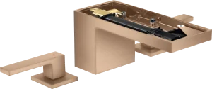 Axor Myedition 3-hole Basin Mixer 70 With Push-open Waste Without Plate Brushed Red Gold