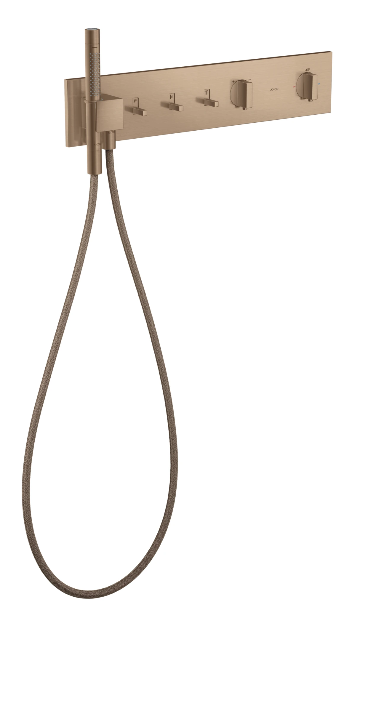 Axor Showercomposition Thermostatic Shower Mixer Concealed 715 X 395 X 150mm Rose Gold/gold - Brushed