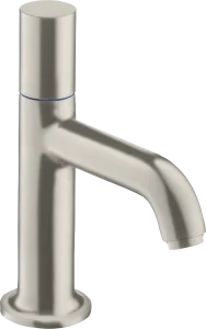 Axor Uno Pillar Tap 70 Without Waste Stainless Steel