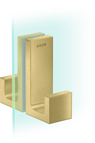Axor Universal Rectangular Towel Holder 246 X 98 X 76mm Brass - Brushed