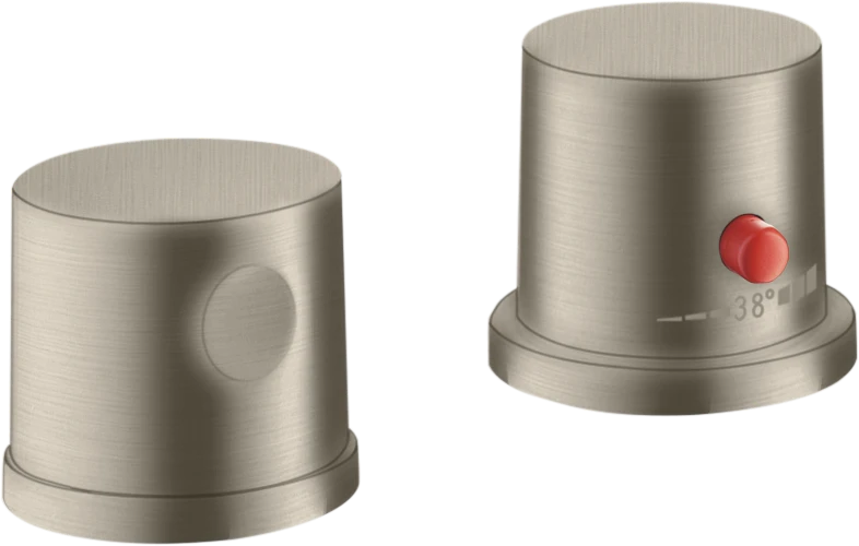 Axor Uno 2-hole Rim-mounted Thermostatic Bath Mixer Brushed Nickel
