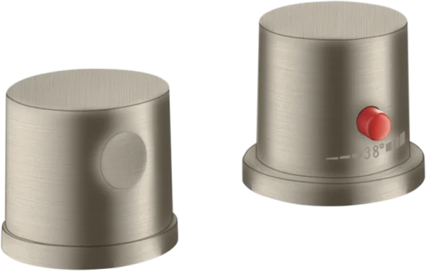 Axor Uno 2-hole Rim-mounted Thermostatic Bath Mixer Brushed Nickel