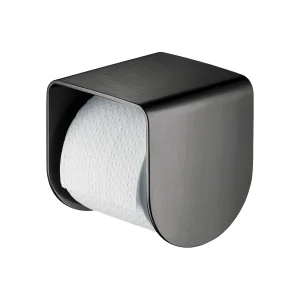 Axor Universal Softsquare Toilet Roll Holder Brushed Black Chrome