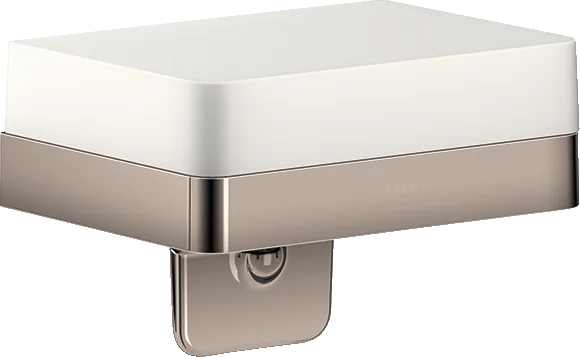Axor Universal Softsquare Soap Dispenser With Shelf Polished Nickel