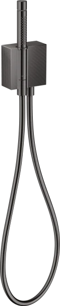 Axor Edge Porter Unit With Baton Hand Shower 2jet And Shower Hose - Diamond Cut Polished Black Chrome