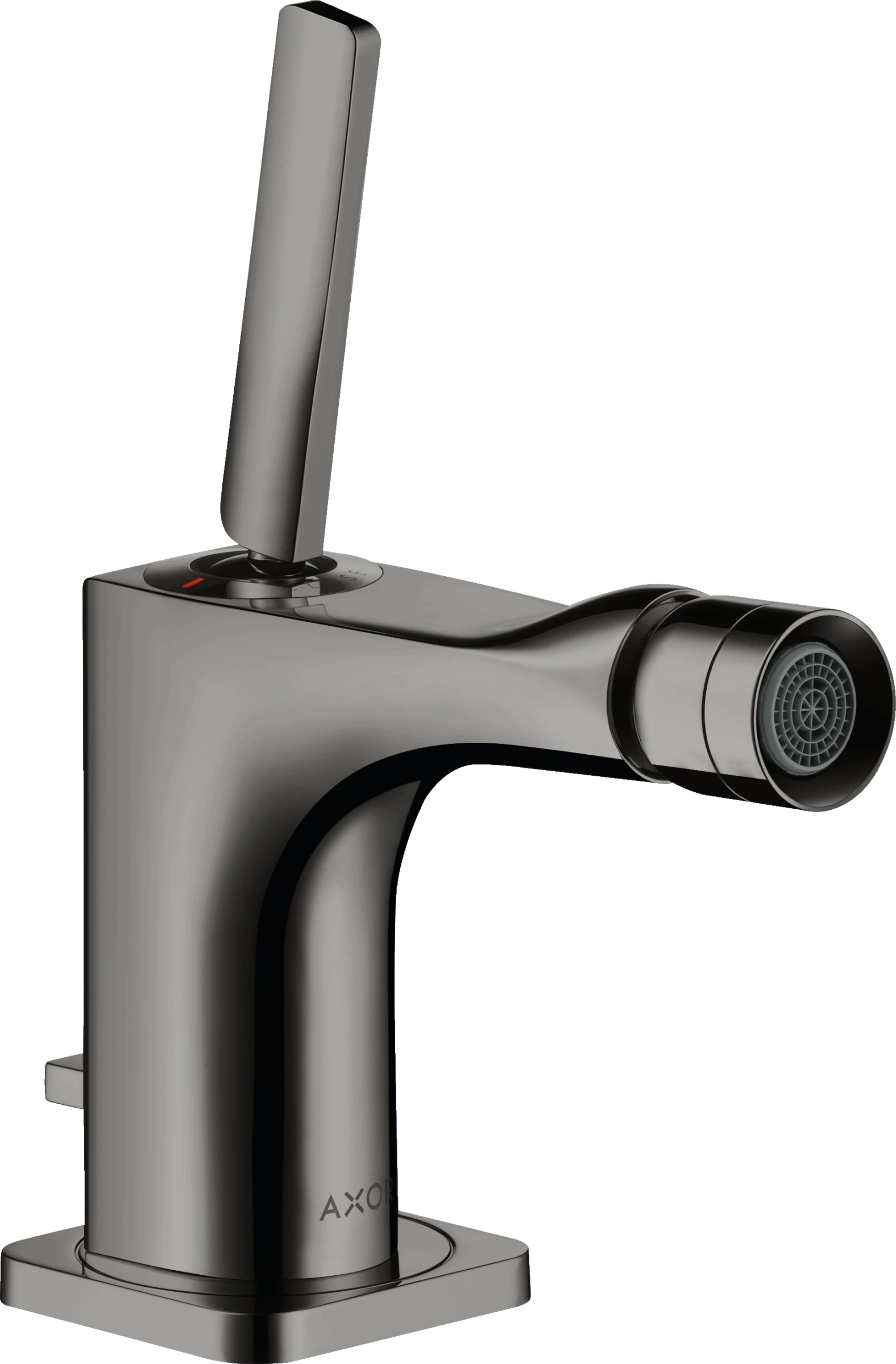 Axor Citterio E Single Lever Bidet Mixer With Pin Handle And Pop-up Waste Polished Black Chrome
