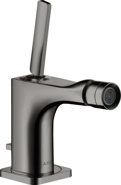 Axor Citterio E Single Lever Bidet Mixer With Pin Handle And Pop-up Waste Polished Black Chrome