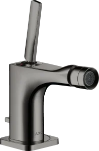 Axor Citterio E Single Lever Bidet Mixer With Pin Handle And Pop-up Waste Polished Black Chrome