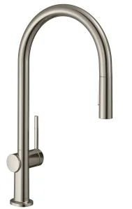 Hansgrohe Talis M54 Single Lever Kitchen Mixer 210 With Pull-out Spray, 2 Spray Modes Stainless Steel