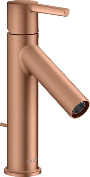 Axor Starck Single Lever Basin Mixer 100 Coolstart With Lever Handle And Pop-up Waste Brushed Red Gold