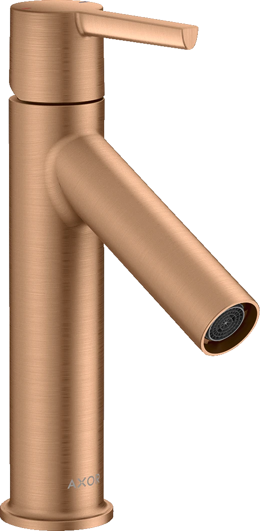 Axor Starck Single Lever Basin Mixer 100 Without Waste Brushed Bronze