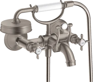 Axor Montreux 2-handle Manual Bath Mixer For Exposed Installation With Cross Handles Stainless Steel