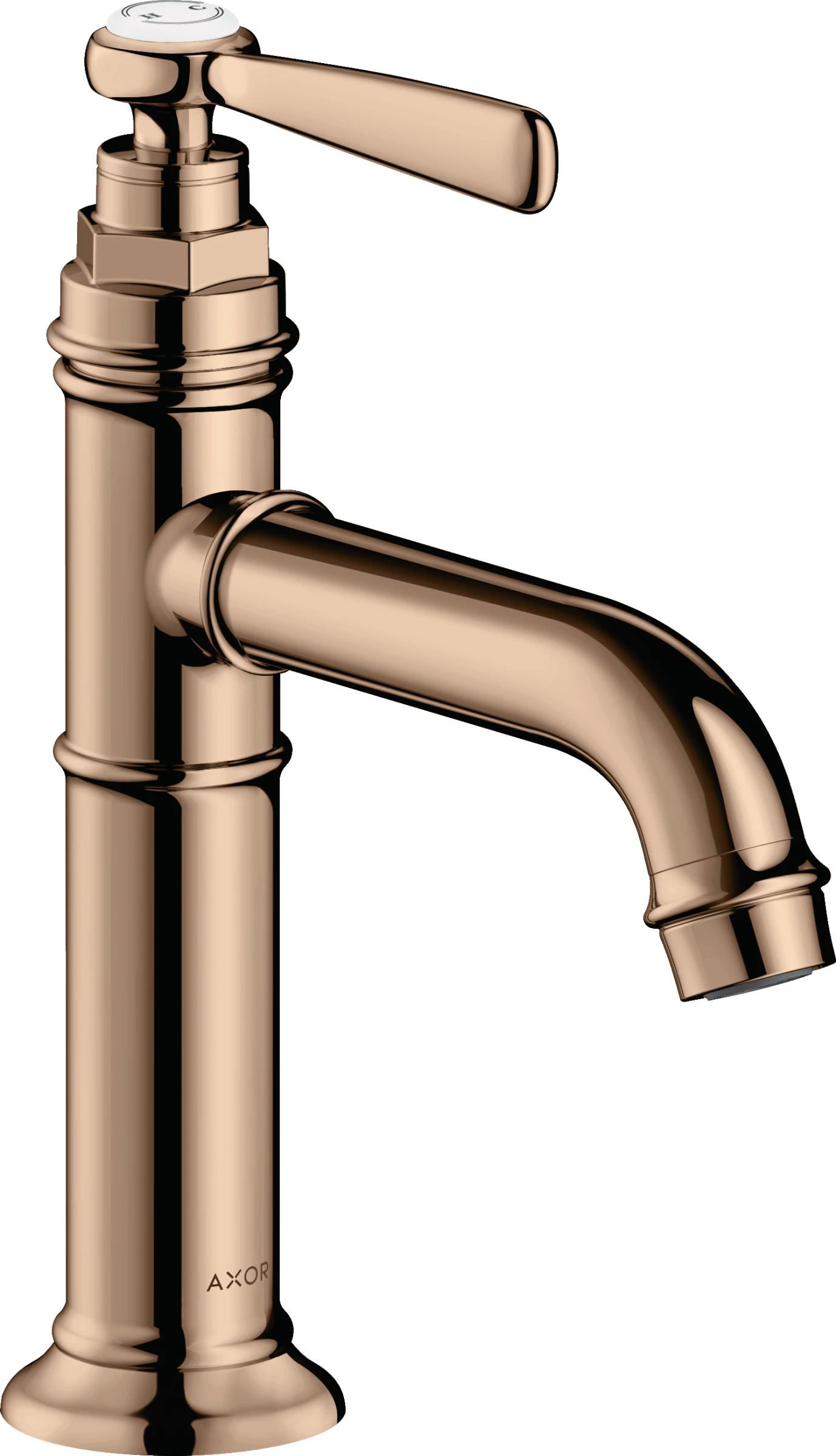 Axor Montreux Single Lever Basin Mixer 100 With Lever Handle Without Waste Polished Red Gold