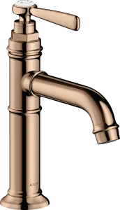 Axor Montreux Single Lever Basin Mixer 100 With Lever Handle Without Waste Polished Red Gold