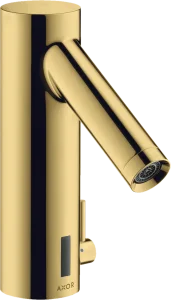 Axor Starck Electronic Basin Mixer 90 With Temperature Control, Battery-operated Gold Polished
