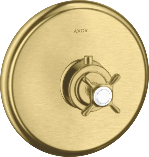 Axor Montreux Thermostatic Mixer Highflow For Concealed Installation With Cross Handle Brushed Brass