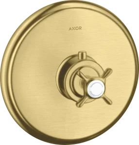 Axor Montreux Thermostatic Mixer Highflow For Concealed Installation With Cross Handle Brushed Brass