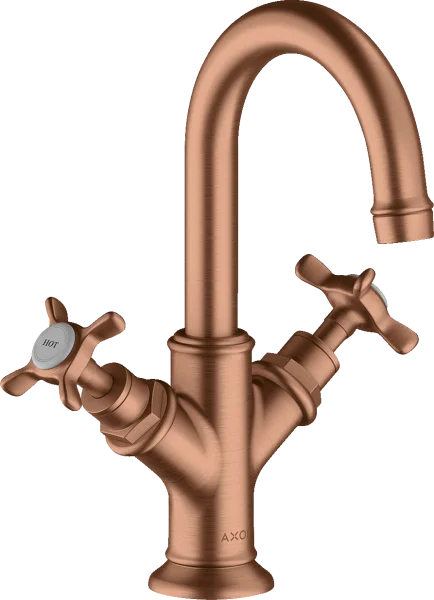 Axor Montreux 2-handle Basin Mixer 160 With Cross Handles For Cloakroom Basins With Pop-up Waste Brushed Red Gold