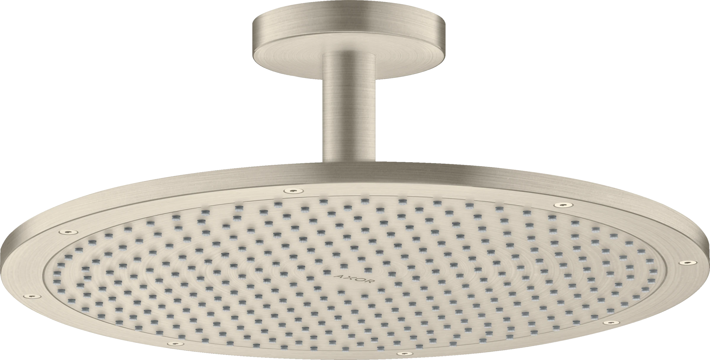 Axor Showersolutions Overhead Shower 350 1jet With Ceiling Connection Brushed Nickel