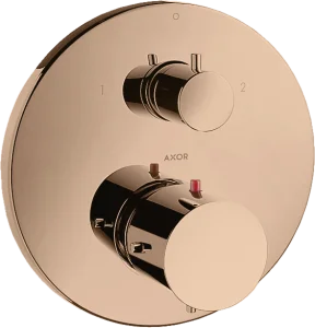 Axor Starck Thermostatic Mixer For Concealed Installation With Shut-off / Diverter Valve Polished Red Gold