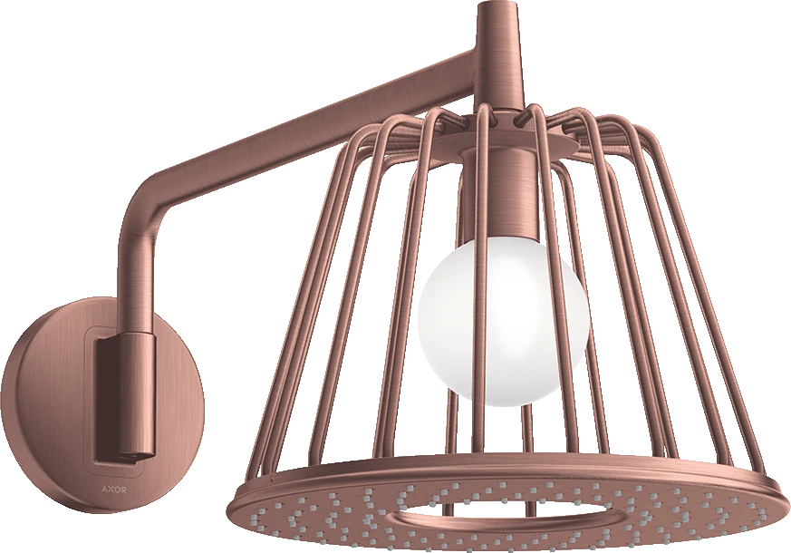 Axor Lampshower/nendo Lampshower 275 1jet With Shower Arm Brushed Red Gold